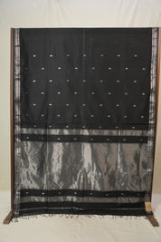 Black Maheshwari Saree - SRBMS1140