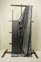 Black Cotton Silk Paithani Saree - SRBCSPS05