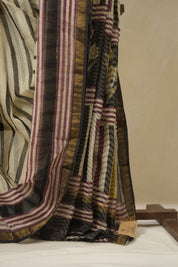 Beige HBP Kota Doria Saree - SRMKDS258