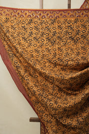 Orange Maroon HBP Cotton Saree - SROMCS3160