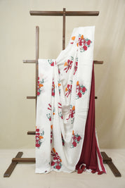 White HBP Signature Cotton Saree - SRWSCS32