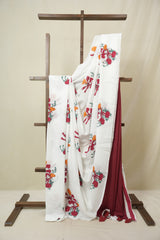 White HBP Signature Cotton Saree - SRWSCS32