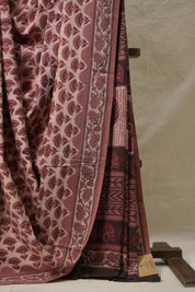 Dusty Pink HBP Cotton Saree - SRDPCS3158