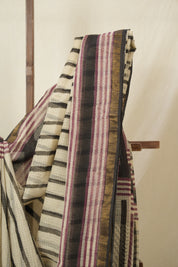 Beige HBP Kota Doria Saree - SRMKDS258