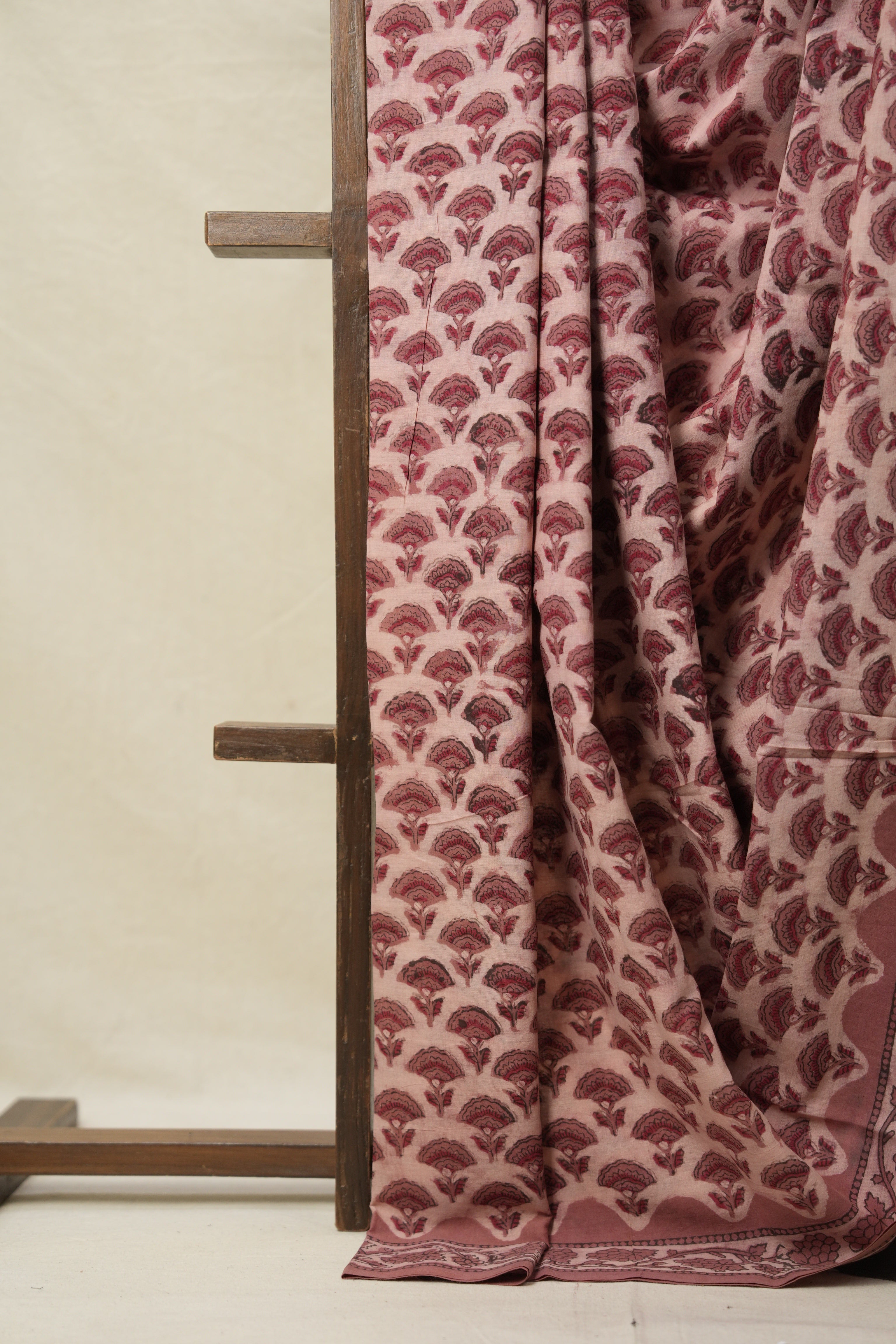 Dusty Pink HBP Cotton Saree - SRDPCS3158