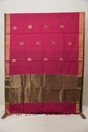 Rani Pink Raw Silk Saree - SRRPRSS827