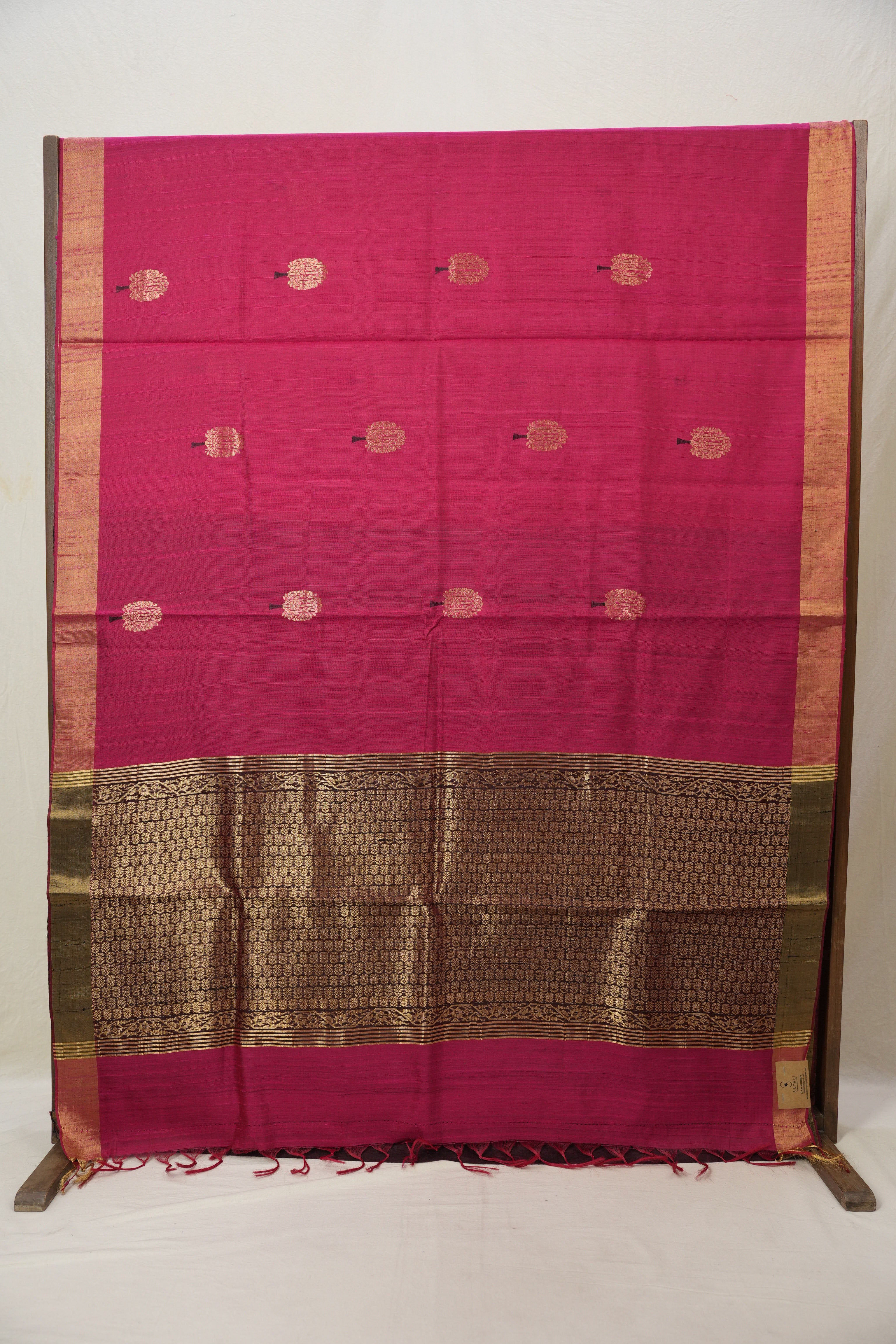Rani Pink Raw Silk Saree - SRRPRSS827