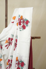 White HBP Signature Cotton Saree - SRWSCS32