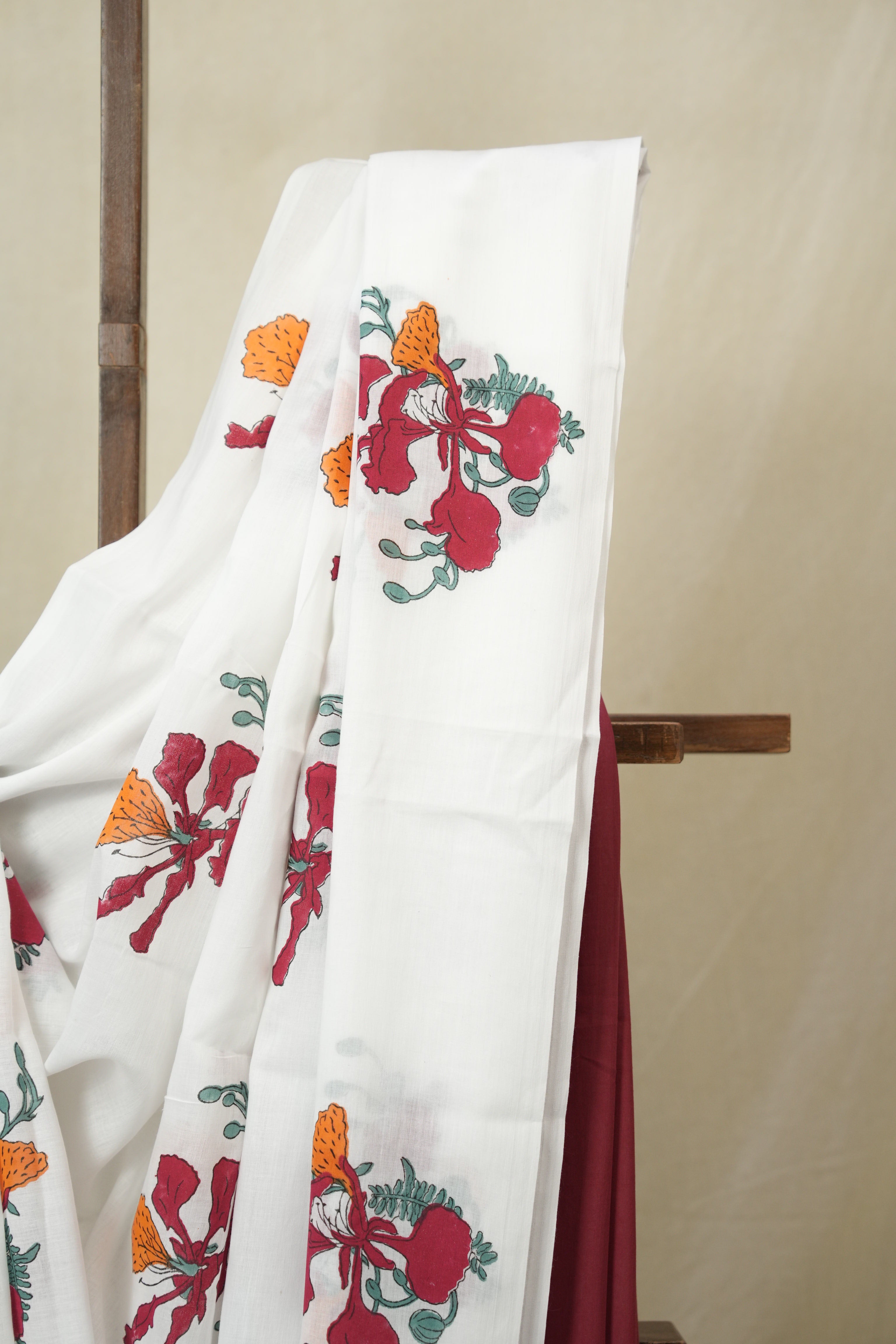 White HBP Signature Cotton Saree - SRWSCS32