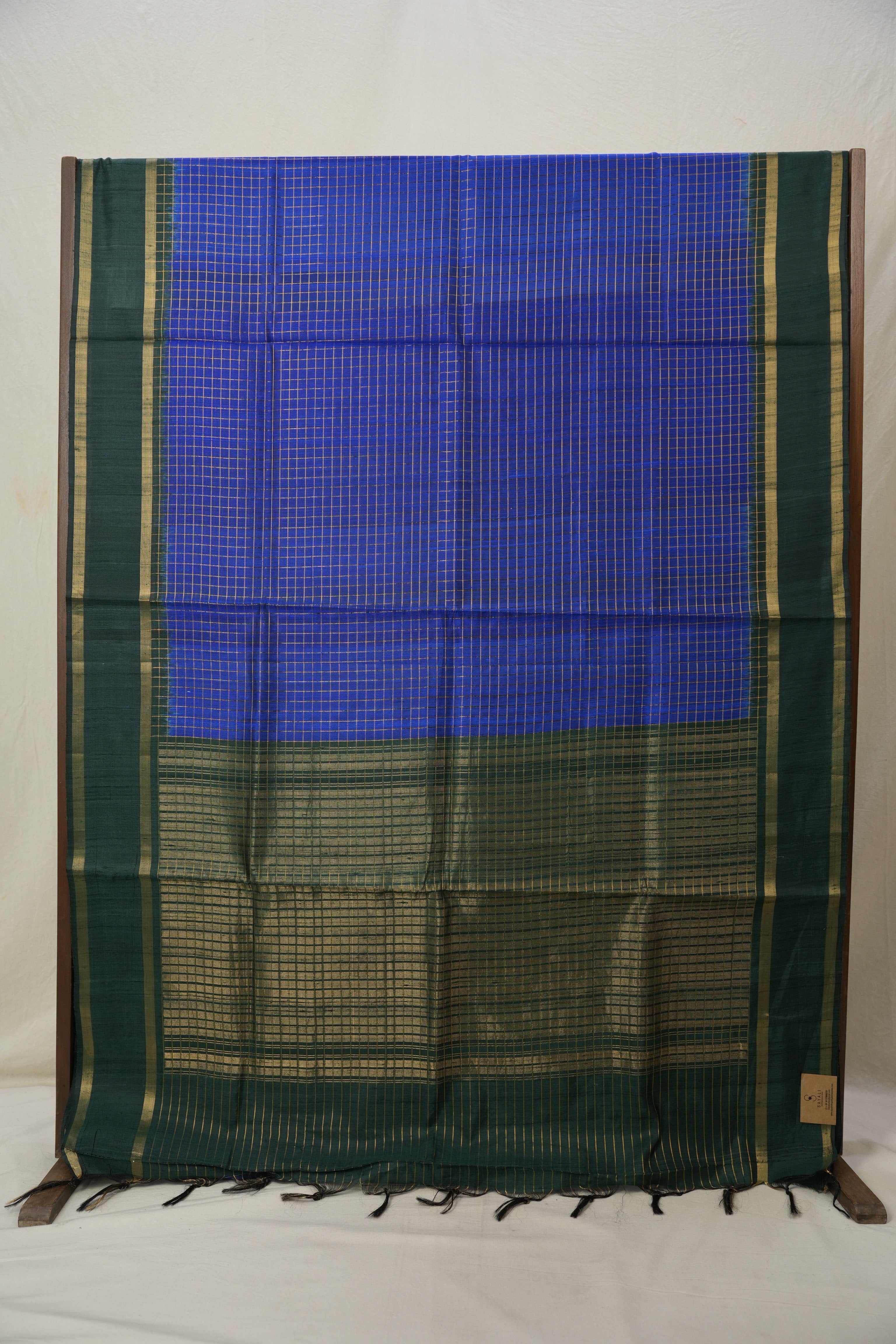 Blue Raw Silk Saree - SRBRSS915