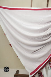 White HBP Signature Cotton Saree - SRWSCS32
