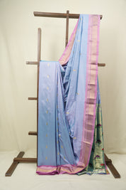 Lilac Cotton Silk Paithani Saree - SRLCSPS03
