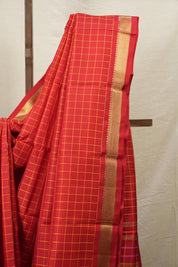 Red Kanjeevaram Silk Saree-SRRKSS384