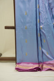 Lilac Cotton Silk Paithani Saree - SRLCSPS03
