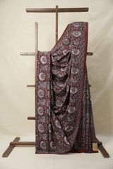 Ash Grey HBP Cotton Saree - SRAGCS3159