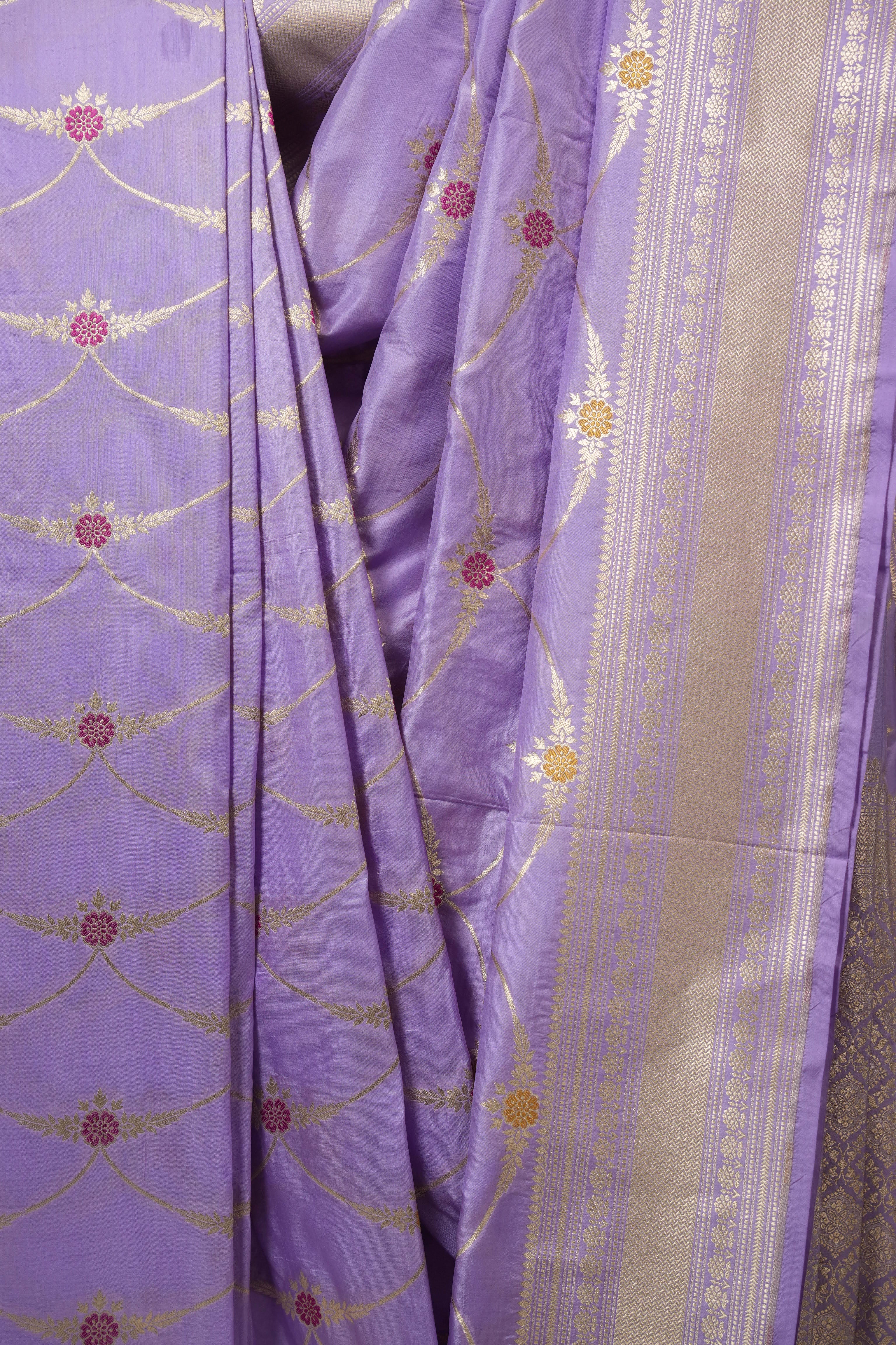 Lavender Banarasi Silk Saree - SRLBSS917