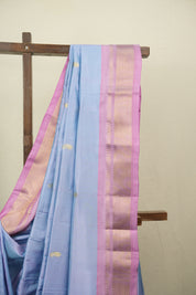 Lilac Cotton Silk Paithani Saree - SRLCSPS03