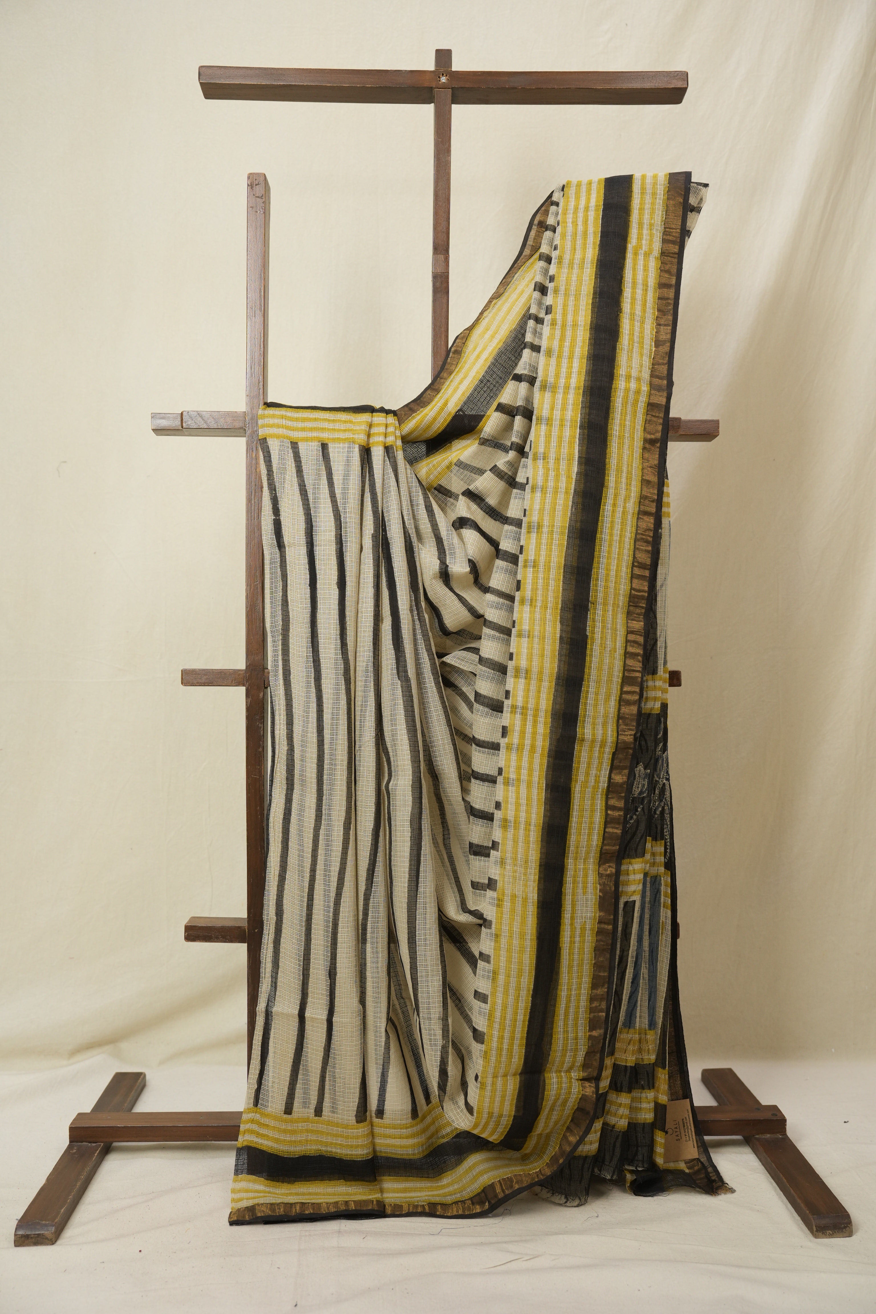 Brown HBP Kota Doria Saree - SRBKDS259