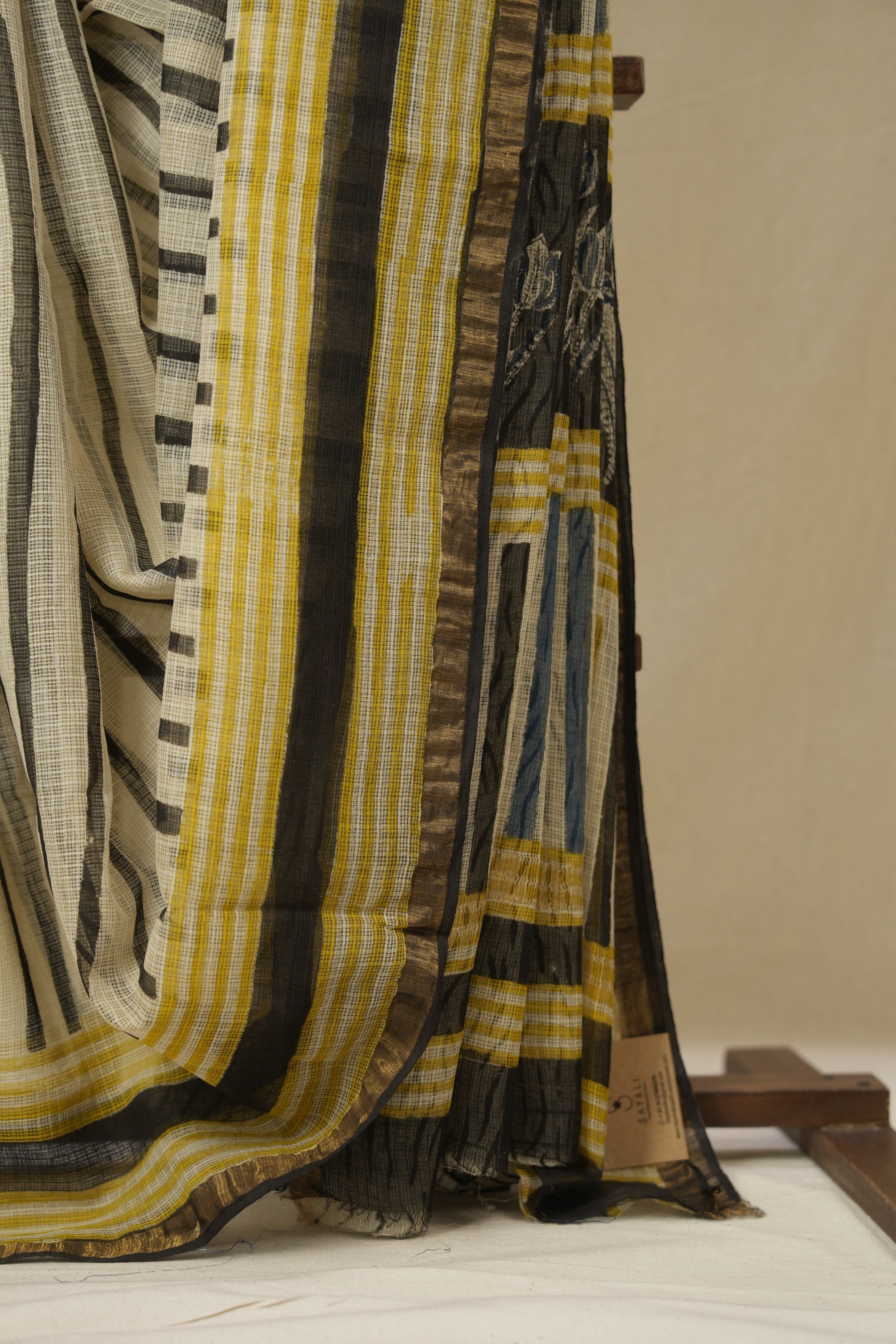 Brown HBP Kota Doria Saree - SRBKDS259