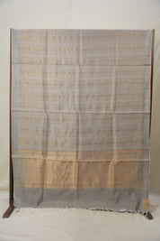 Grey Raw Silk Saree - SRGRSS776
