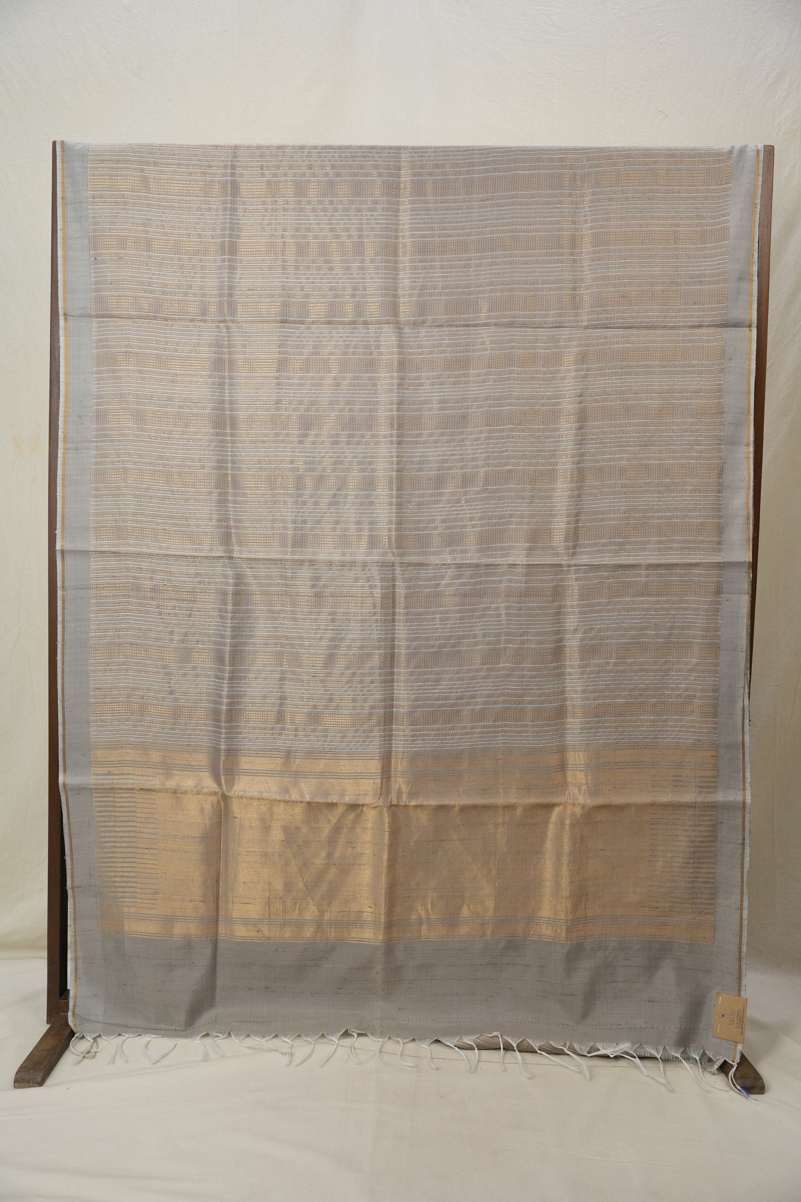 Grey Raw Silk Saree - SRGRSS776