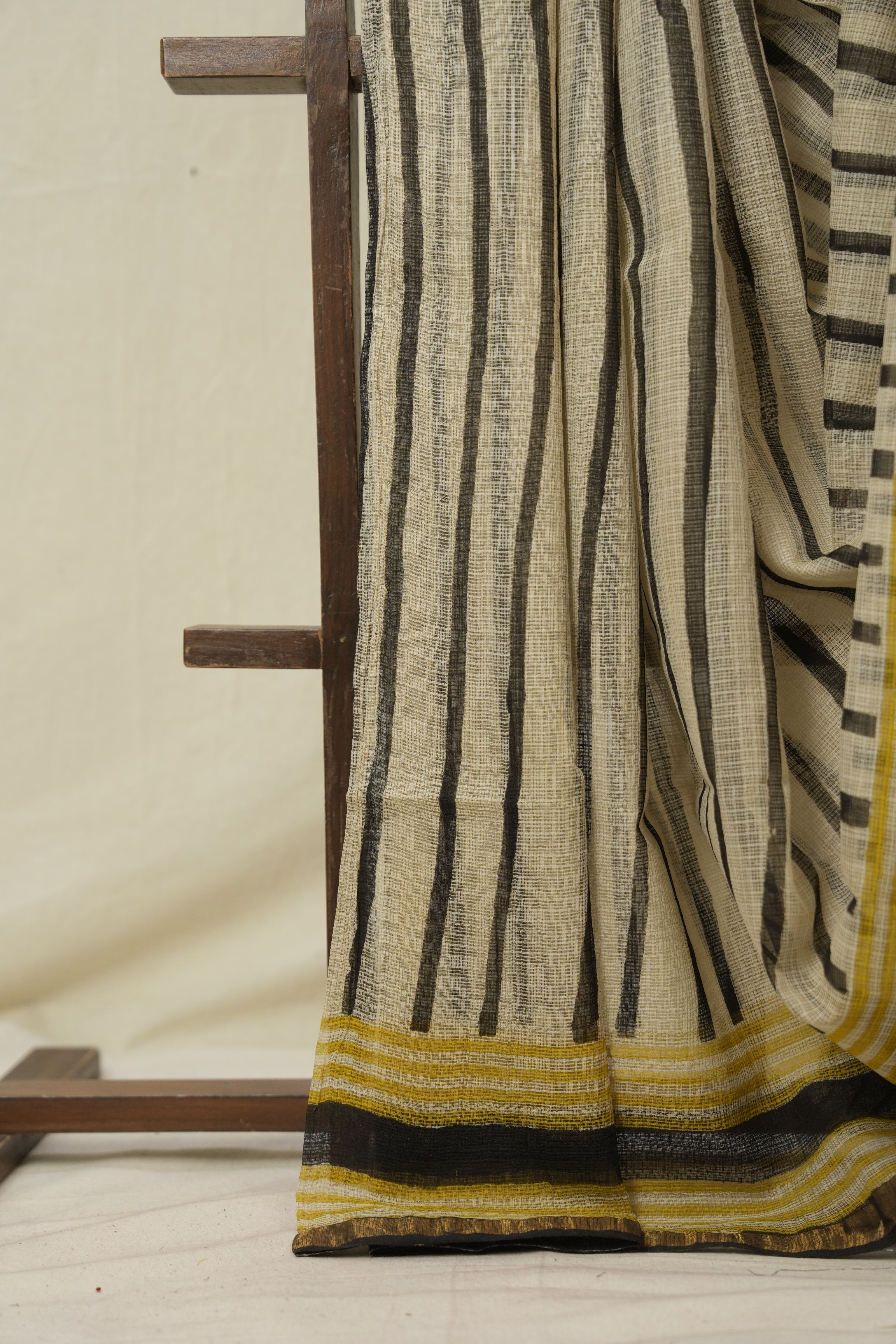 Brown HBP Kota Doria Saree - SRBKDS259