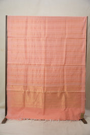 Dark Peach Raw Silk Saree - SRDPRSS777