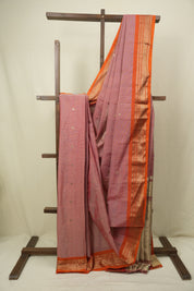 Brick Red Cotton Tissue Paithani Saree - SRBRCSPS02