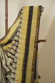 Brown HBP Kota Doria Saree - SRBKDS259