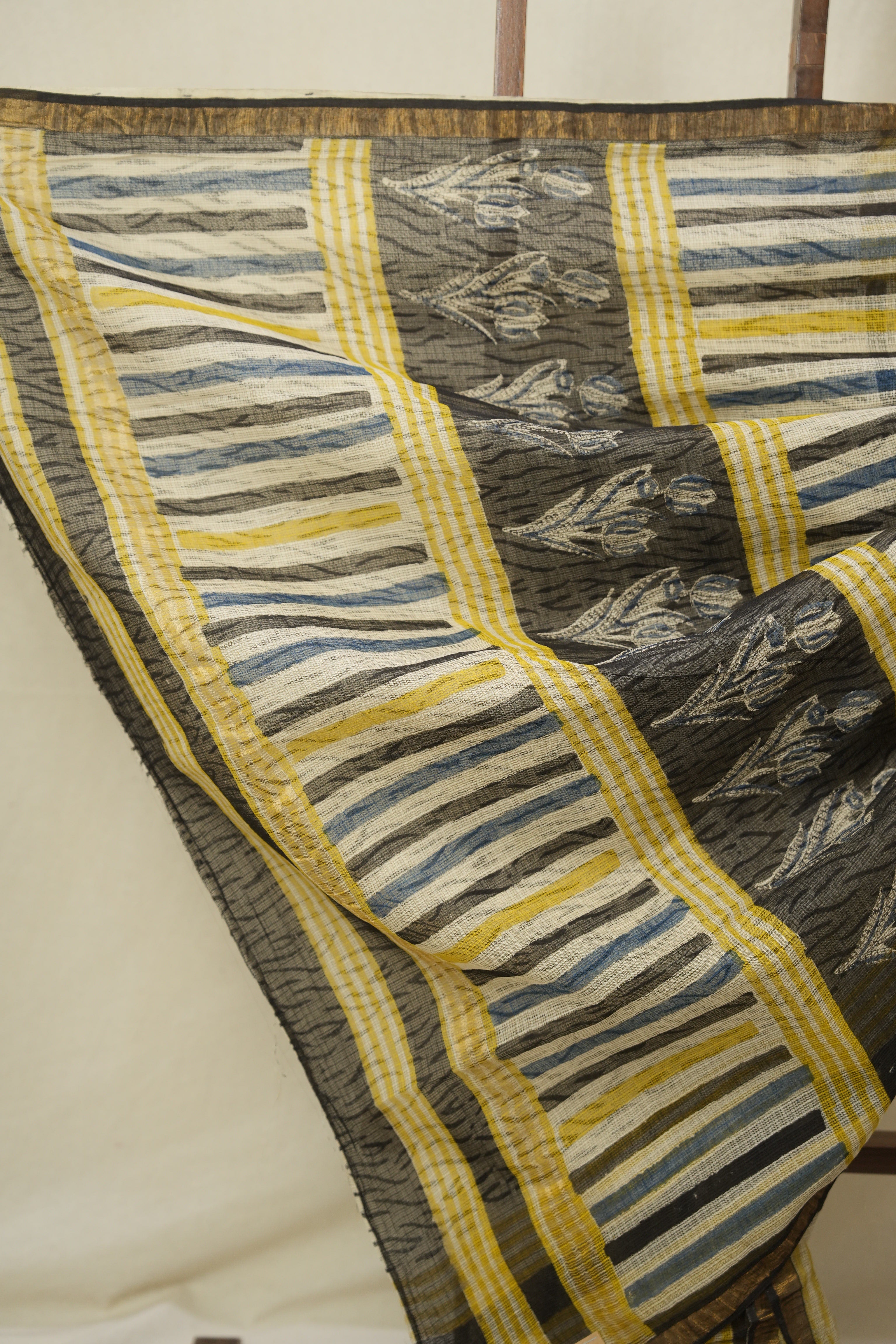 Brown HBP Kota Doria Saree - SRBKDS259