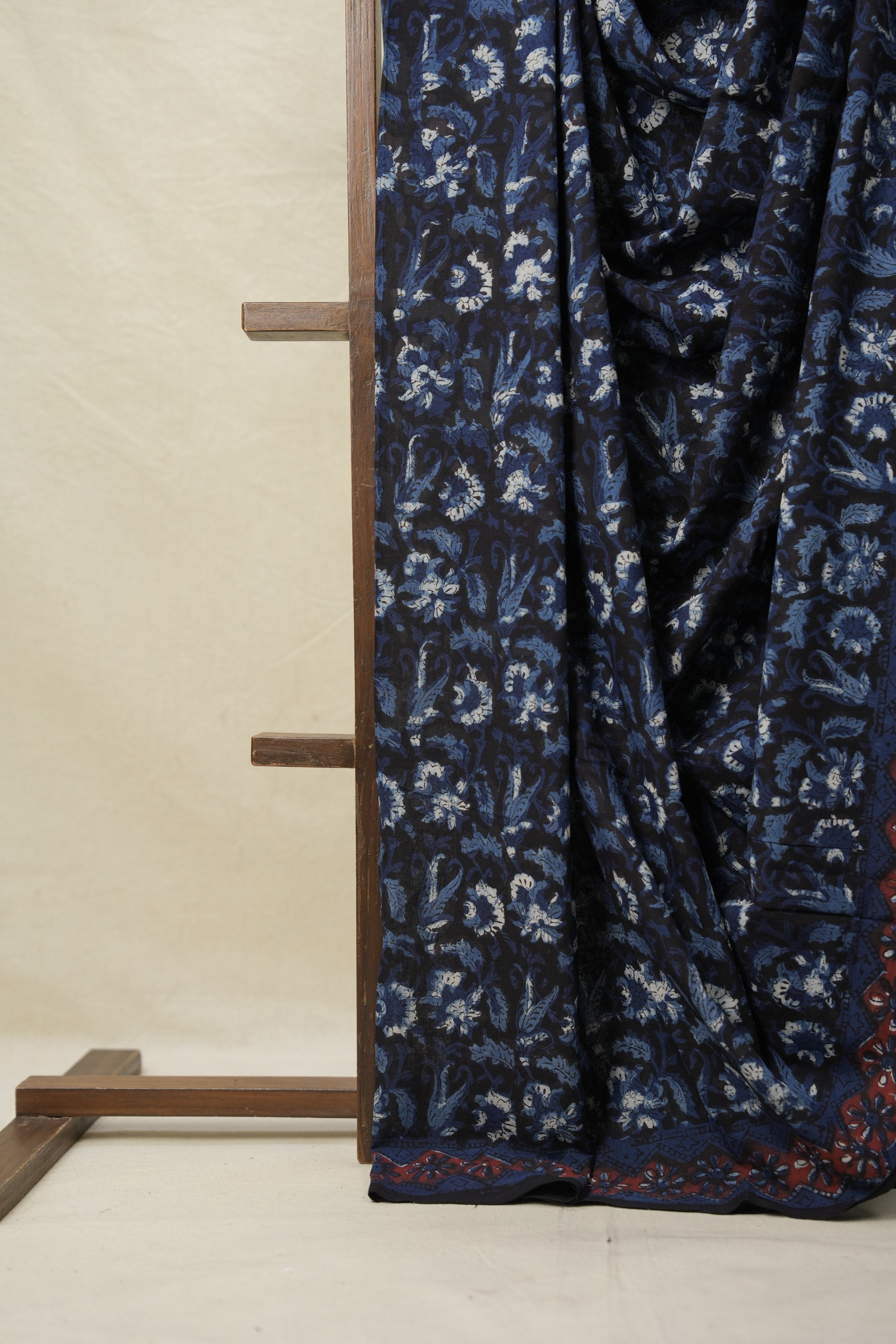 Blue-Black HBP Cotton Saree - SRBBCS3156