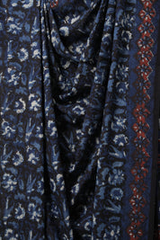 Blue-Black HBP Cotton Saree - SRBBCS3156