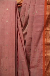 Brick Red Cotton Tissue Paithani Saree - SRBRCSPS02