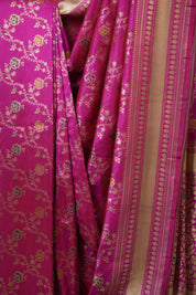 Pink Banarasi Silk Saree - SRPBSS918