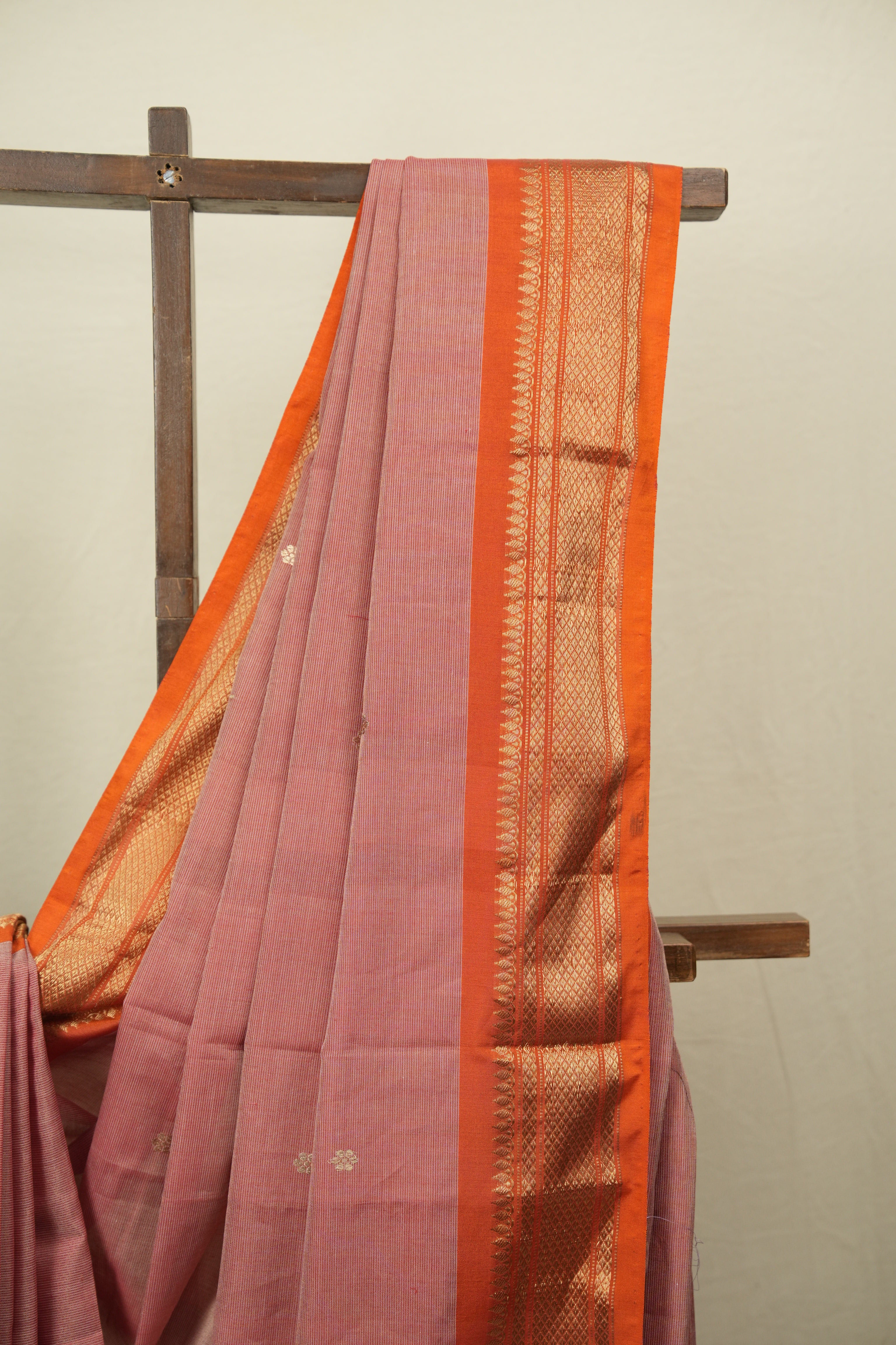 Brick Red Cotton Tissue Paithani Saree - SRBRCSPS02