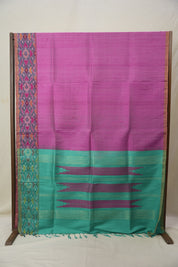 Pink Raw Silk Ikat Saree - SRPRSIS855