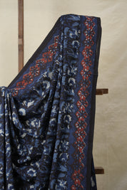 Blue-Black HBP Cotton Saree - SRBBCS3156