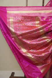 Pink Banarasi Silk Saree - SRPBSS918