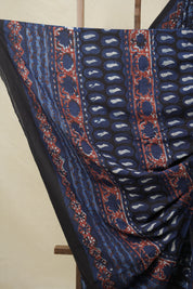 Blue-Black HBP Cotton Saree - SRBBCS3156