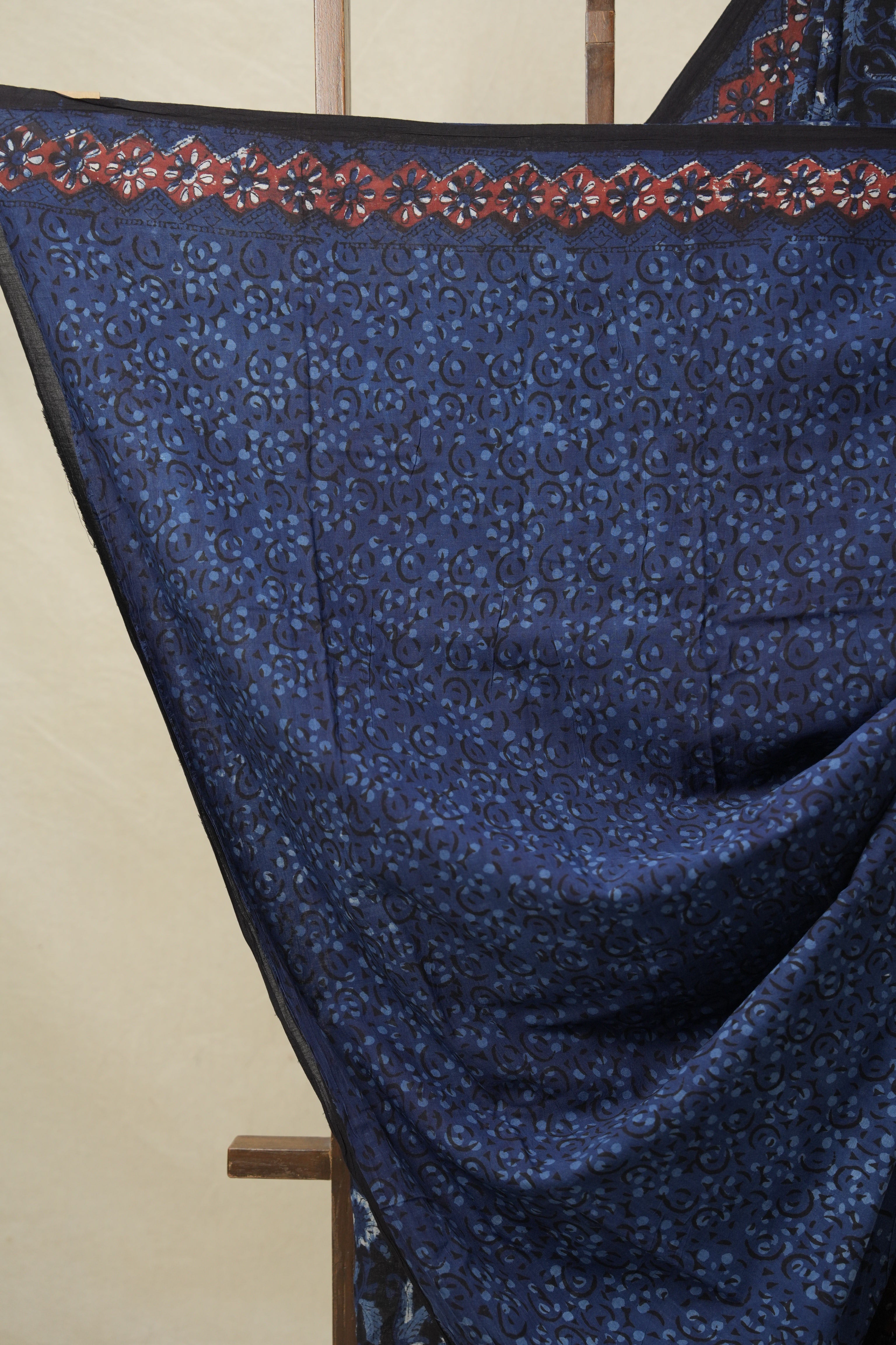 Blue-Black HBP Cotton Saree - SRBBCS3156