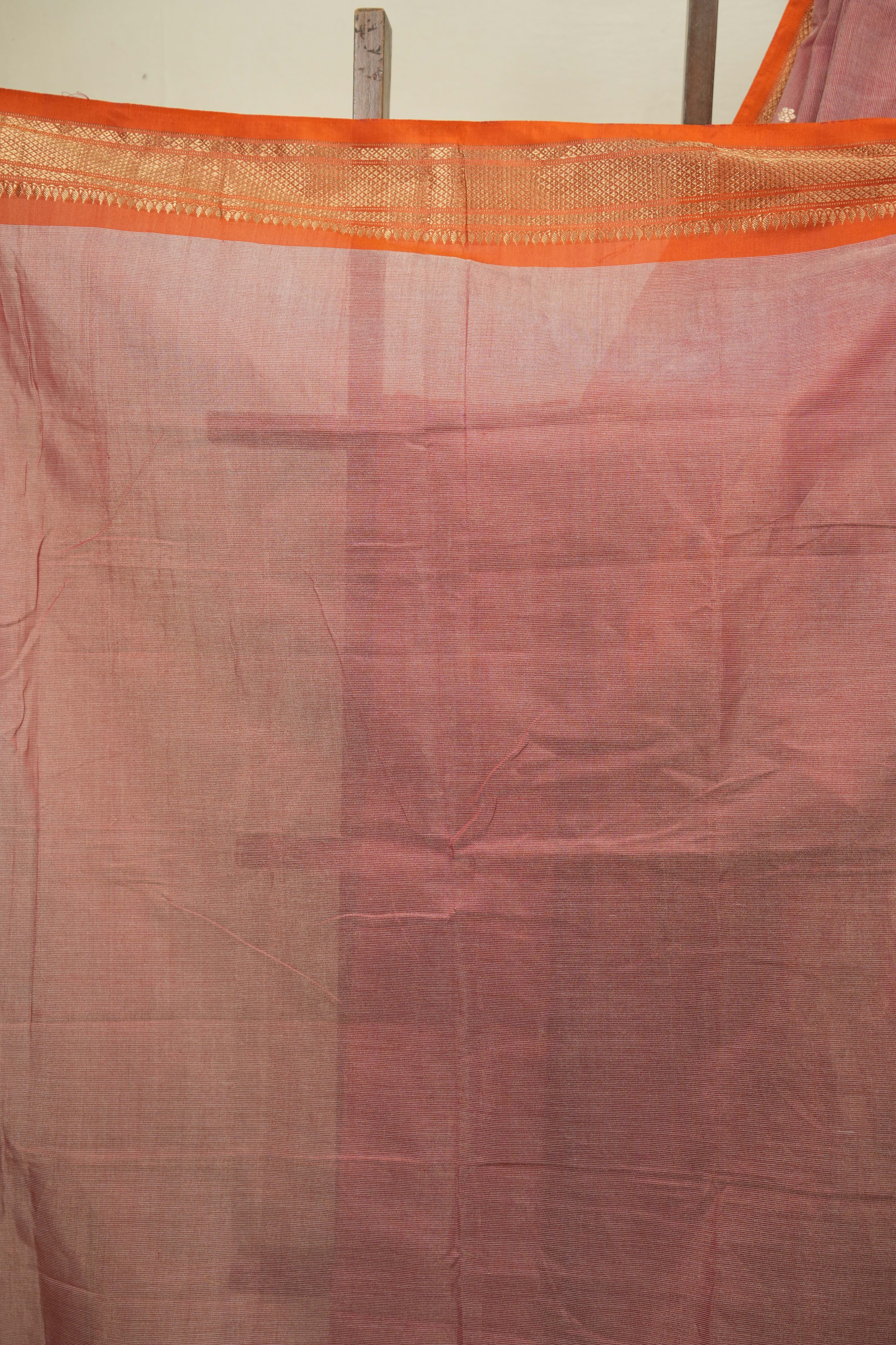 Brick Red Cotton Tissue Paithani Saree - SRBRCSPS02