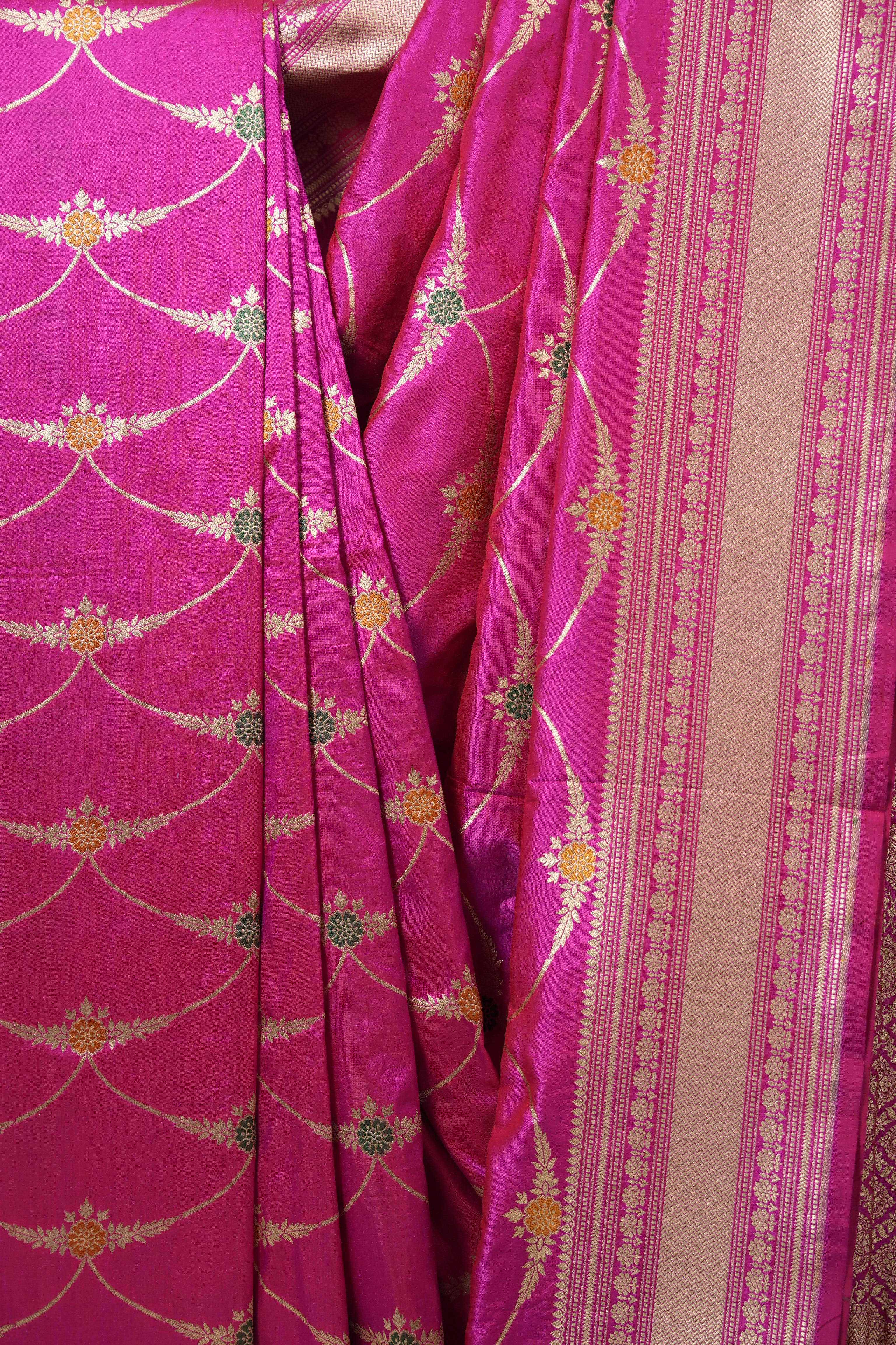 Pink Banarasi Silk Saree - SRPBSS914