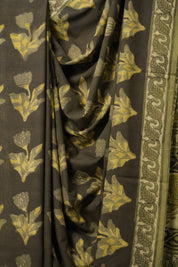 Olive Green HBP Cotton Saree - SROGCS3157