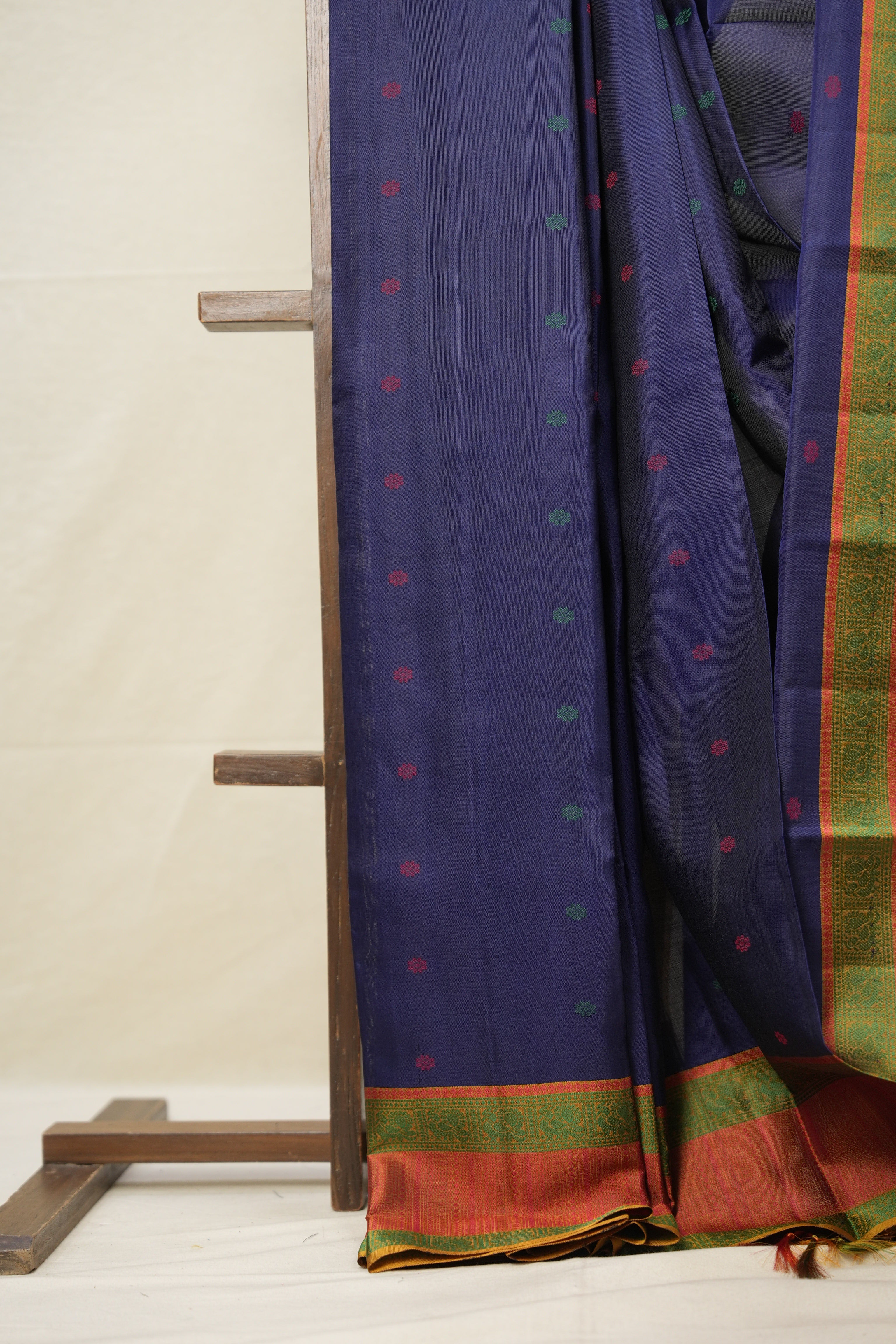 Navy Blue Kanjivaram Silk Saree - SRNBKSS952