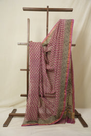 Pink HBP Kota Doria Saree - SRPKDS261