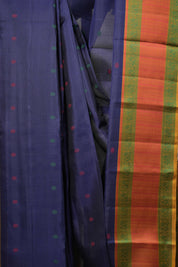 Navy Blue Kanjivaram Silk Saree - SRNBKSS952