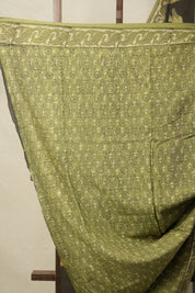 Olive Green HBP Cotton Saree - SROGCS3157
