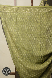 Olive Green HBP Cotton Saree - SROGCS3157