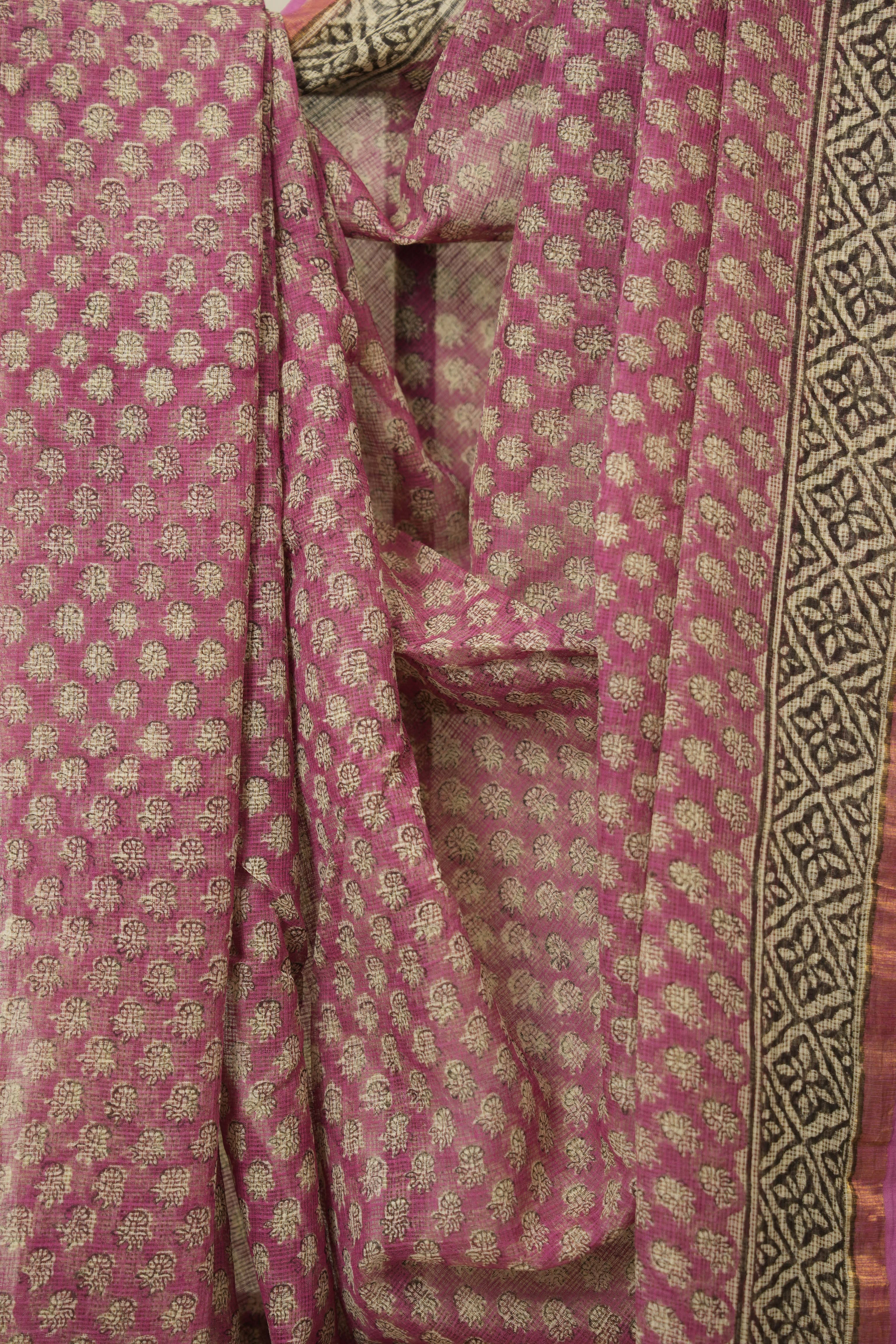 Pink HBP Kota Doria Saree - SRPKDS261
