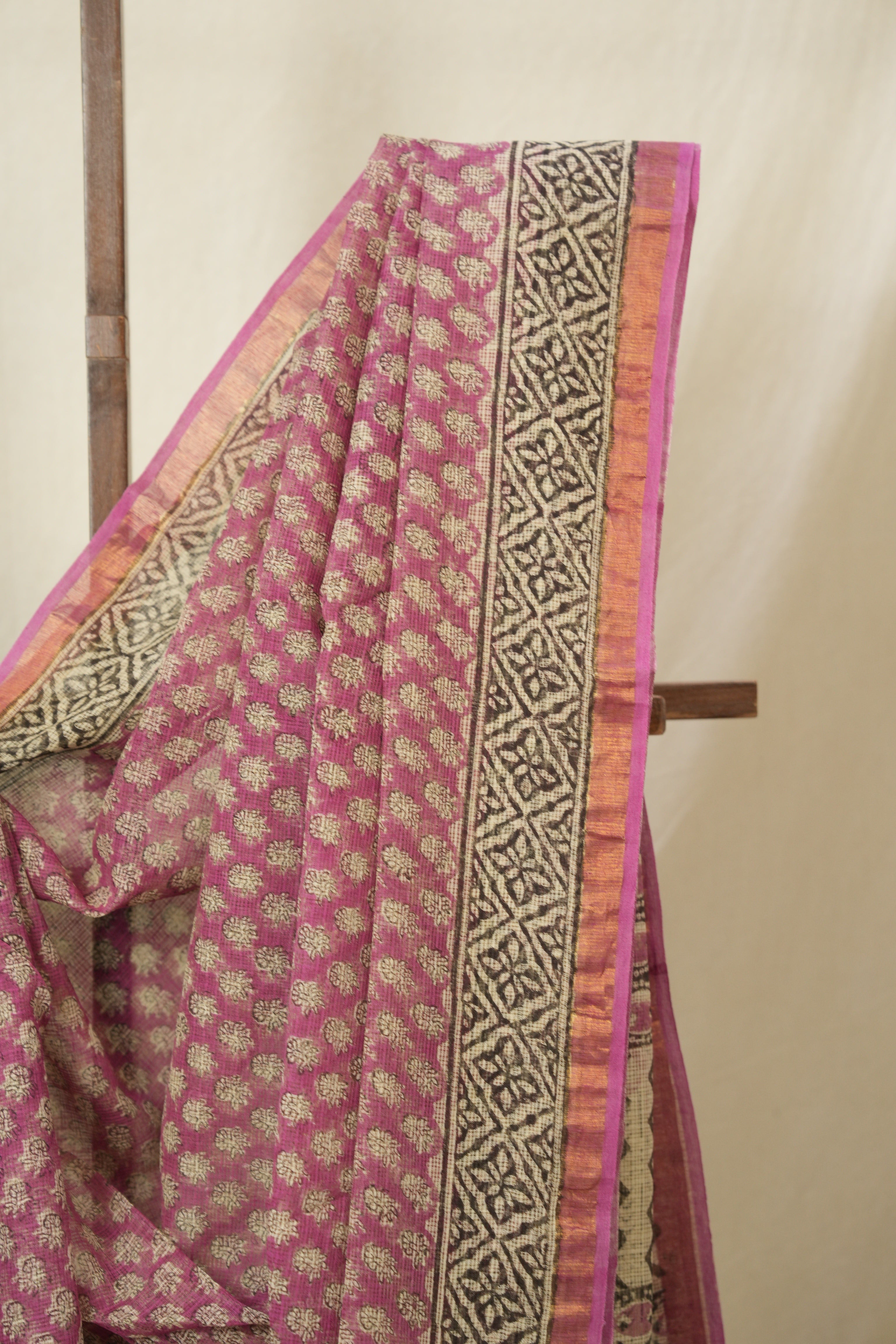 Pink HBP Kota Doria Saree - SRPKDS261